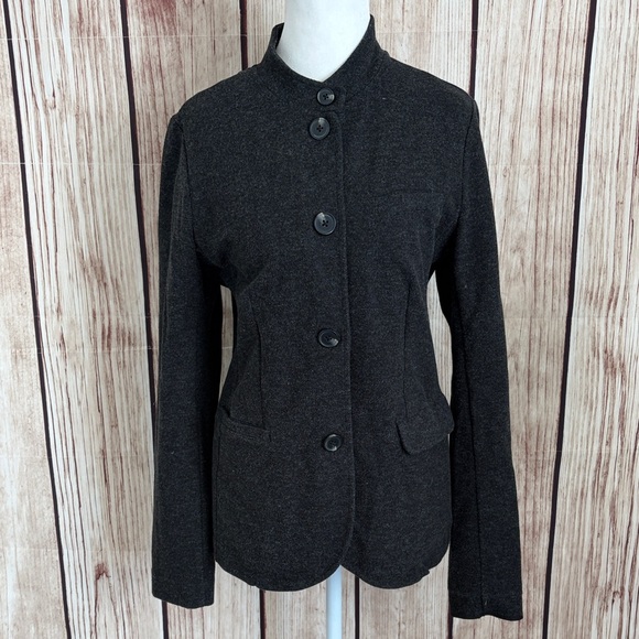Banana Republic Jackets & Blazers - *Banana Republic Charcoal Mock Neck Blazer Size Medium